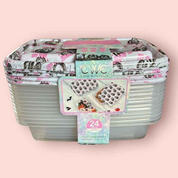 CWC Cook With Color Ghostface Food Storage Container Set NWT Halloween Themed - Picture 3 of 8